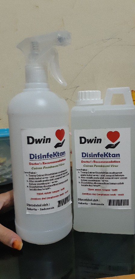 Disinfektan 1 Liter / 1000 Ml + Botol Spray Disinfectant Desinfektan