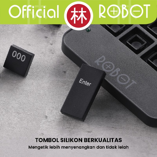 ROBOT RK01 Wired Numeric Keypad Black Tombol Multimedia Multifungsi