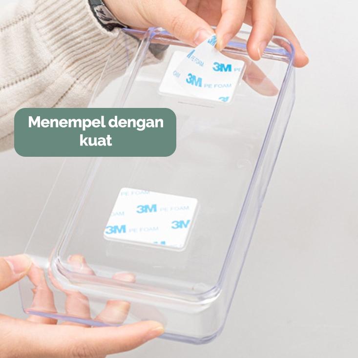 7OI7 Dejavu Rak Gantung Hp Transparan Holder Organizer Handphone Tempel Rak Dinding Pulpen Remote Ra