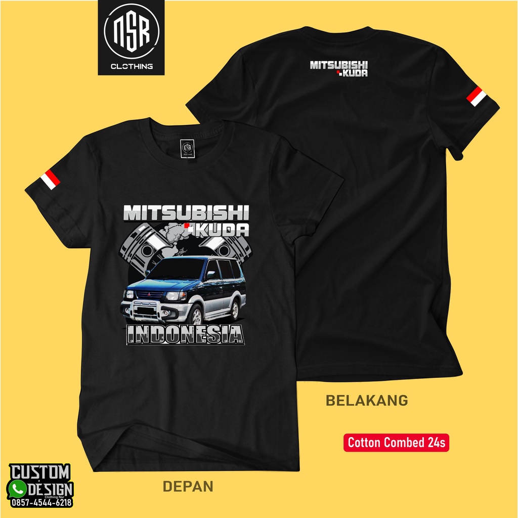 kaos mobil MITSUBISHI kuda  /kaos mobil /baju komunitas