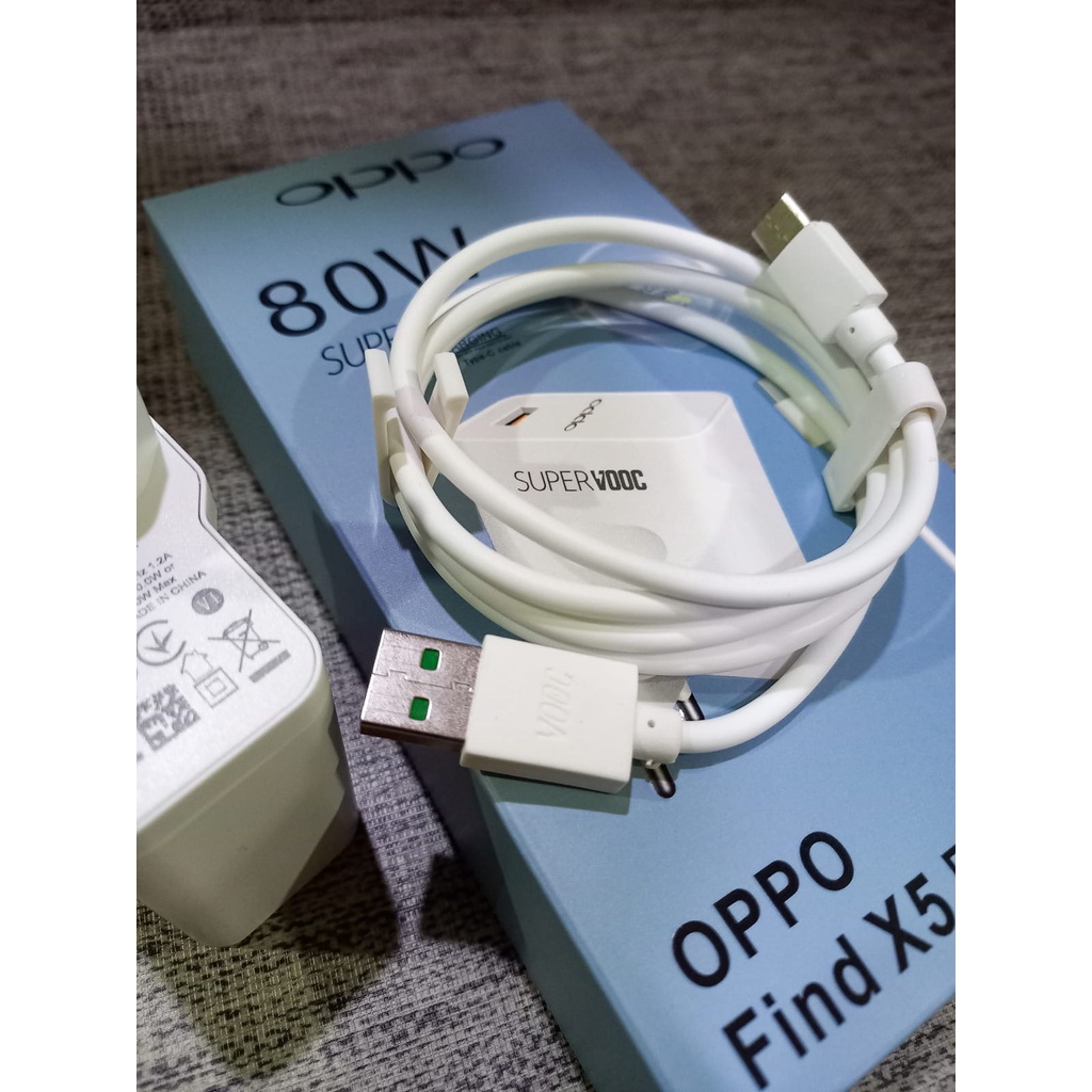 Charger Oppo Find X5 Pro 80W Super Vooc Original Quality Cas Handphone