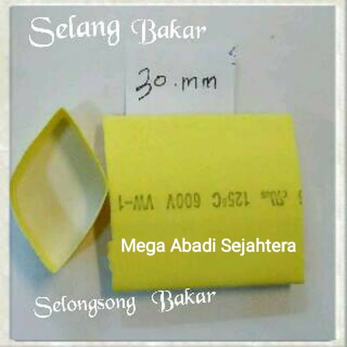 Selang Bakar 30mm Kuning isolasi/ Selongsong Bakar 1.Mtr