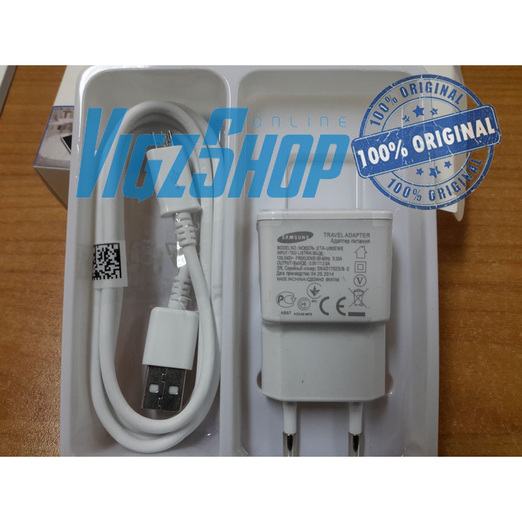 Charger Samsung Galaxy S4 / Note 1 / Note 2 / Grand Duos / Grand Prime / Core / Tab S Original 100%