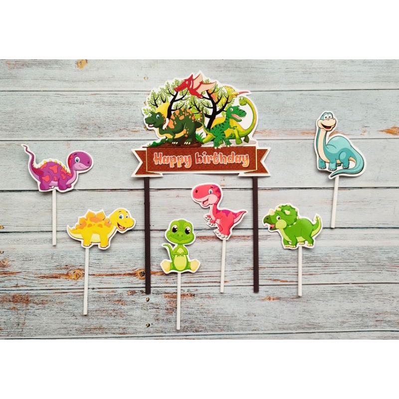 Jual satu set hiasan kue ulang tahun hiasan nasi tumpeng cake topper