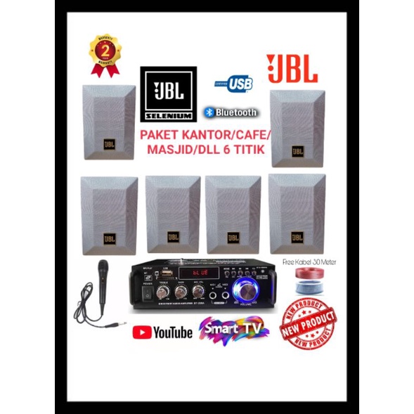Promo Paket Murah Cafe/Karaoke/DLL Speaker 4 Inch JBL Original 6 Titik