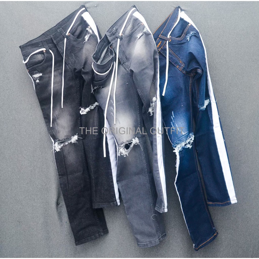 CELANA JEANS SOBEK / RIPPED JEANS PRIA / CELANA PRIA / CELANA JEANS PRIA / JEANS / FASHION PRIA