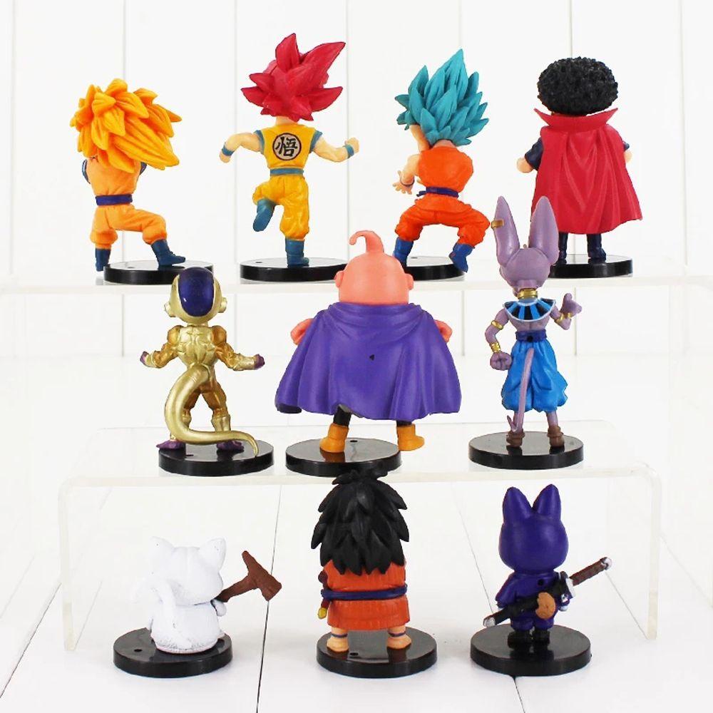 Lanfy Anime Dragon Ball Angka Mainan Super Saiyan Dekorasi Moldel Q Version Boneka Dekorasi Desktop Kartun Anak Hadiah Model Mainan