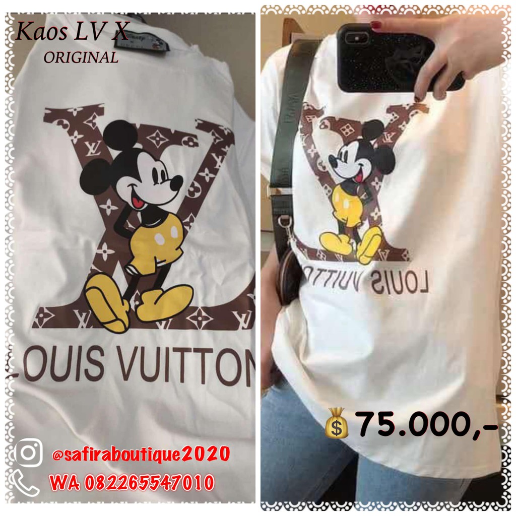 Kaos LV X Mickey Original