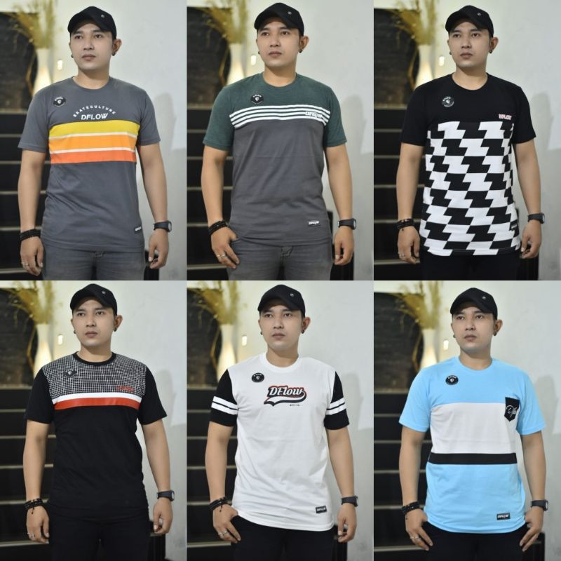 ORIGINAL / BAJU / FASHION / Kaos Pria Distro Dflow Original Free Sticker | Grosir Kaos Distro Dflow