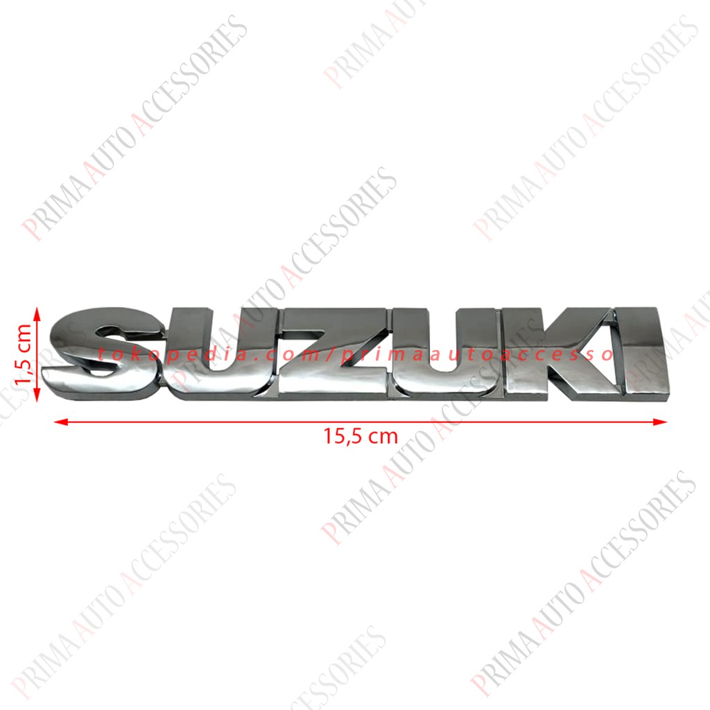 Logo Emblem Mobil SUZUKI CHROME 15,5 cm