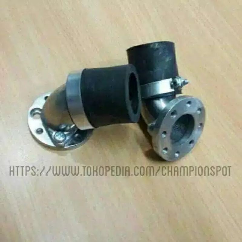 Manipol Manifol Manifold Intake Intek Leher Angsa Putar Miring Karbu PE 24 26 28 Motor Bebek &amp; Matic