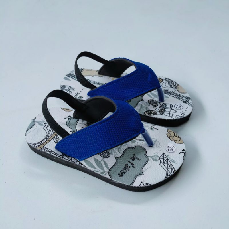 FLIPFLOP LOSDOL / SANDAL JEPIT ANAK DAN BAYI [ANIMAL] tali belakang karet