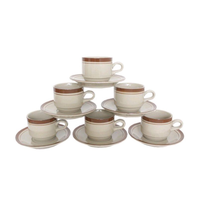 CANGKIR LUCKY/CANGKIR SET LEPEK/CANGKIR COKLAT/CANGKIR KERAMIK COKLAT/CANGKIR TEH/CANGKIR KOPI