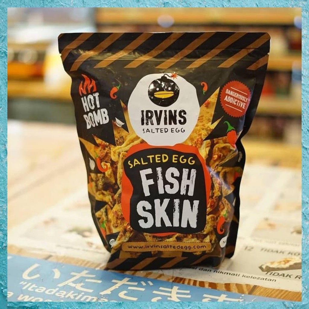 

IRVINS HOT BOMB SALTED EGG FISH SKIN 105 GRAM (MADE IN SINGAPORE) - POTATO CHIPS