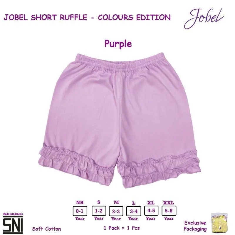 Jobel Girl Shorts Ruffle edition 4pcs Celana Anak Perempuan