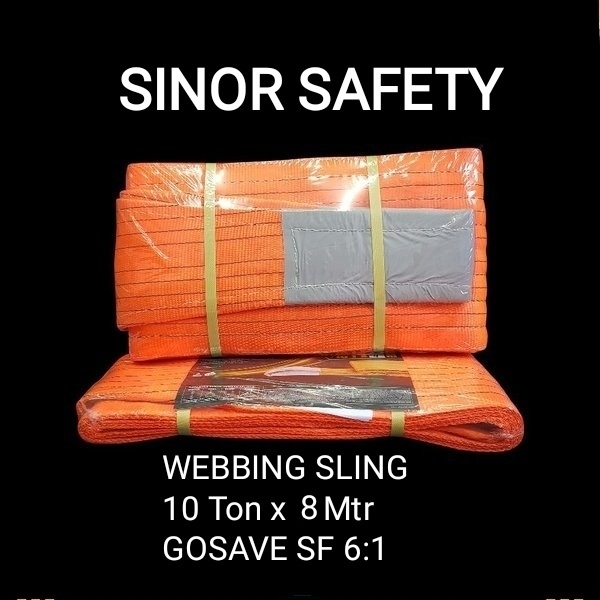 WEBBING SLING 10 Ton x 8 Meter Tali Pengikat Pengangkat Safety