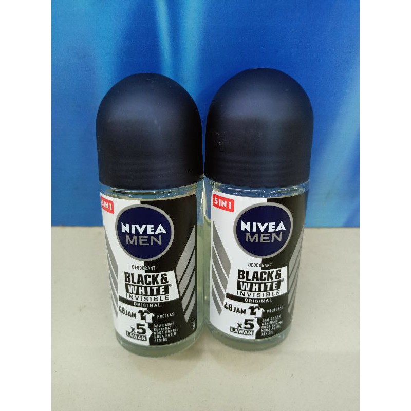 Nivea Twinpack Deodorant Roll on Men Black&White Original