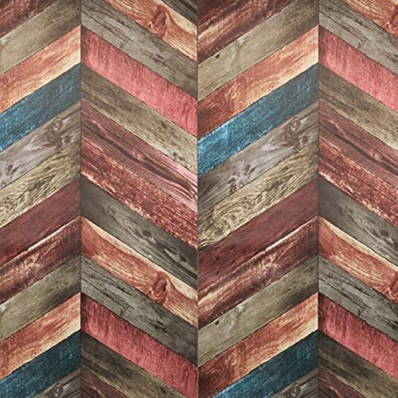 Wallpaper Sticker Dinding Kayu Vintage Panah 10mx45cm