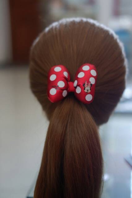 Karet rambut minnie polkadot