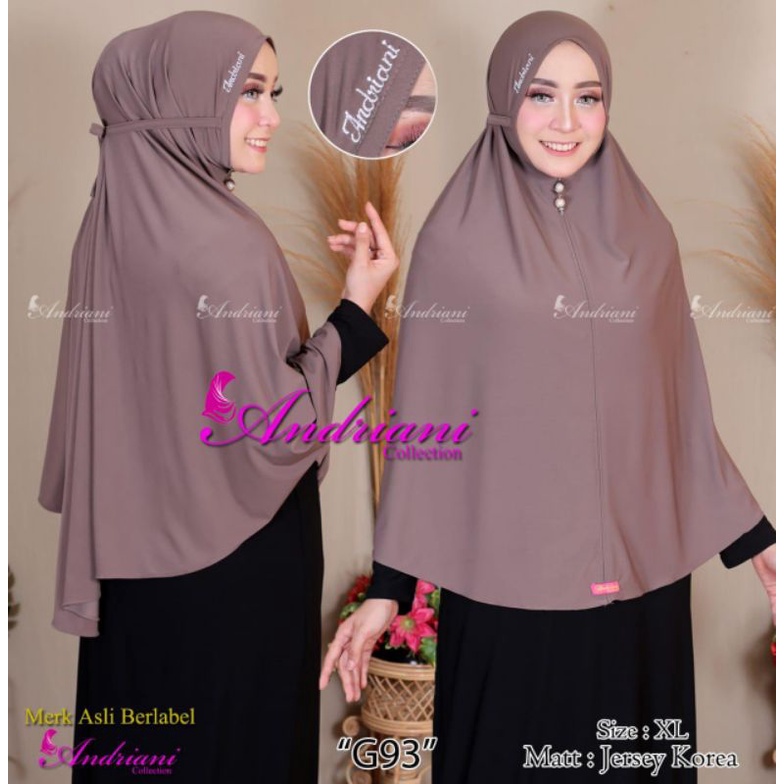 Daily hijab instan jersey mariyam polos andriani original XL.G93