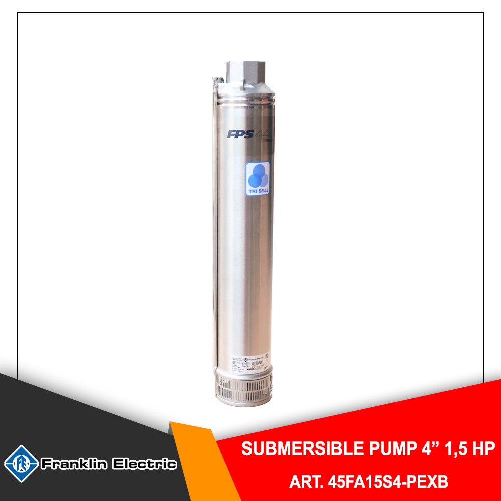 SUBMERSIBLE PUMP TRISEAL FRANKLIN 4 INCH 1.1 KW 1.5 HP 3000 LPH