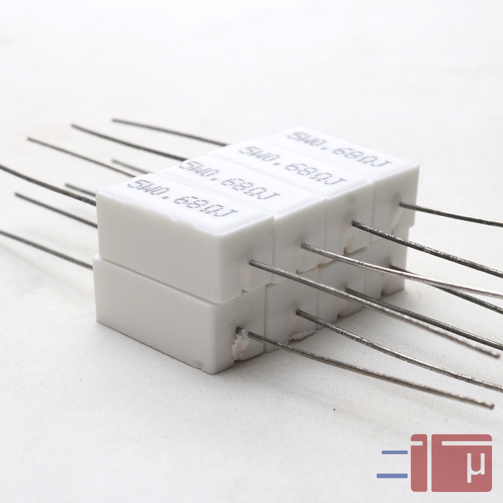 Resistor Kapur 0.68R 0.68 Ohm 5W Taiwan Kaki Tembaga