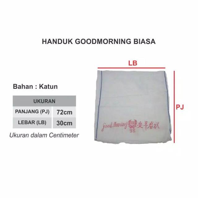 HANDUK GOOD MORNING 100% KATUN HANDUK WAJAH SALON OLAHRAGA SERBAGUNA