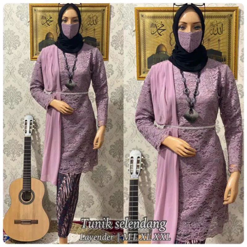 kebaya original//kebaya selendang mahira tunik brukat