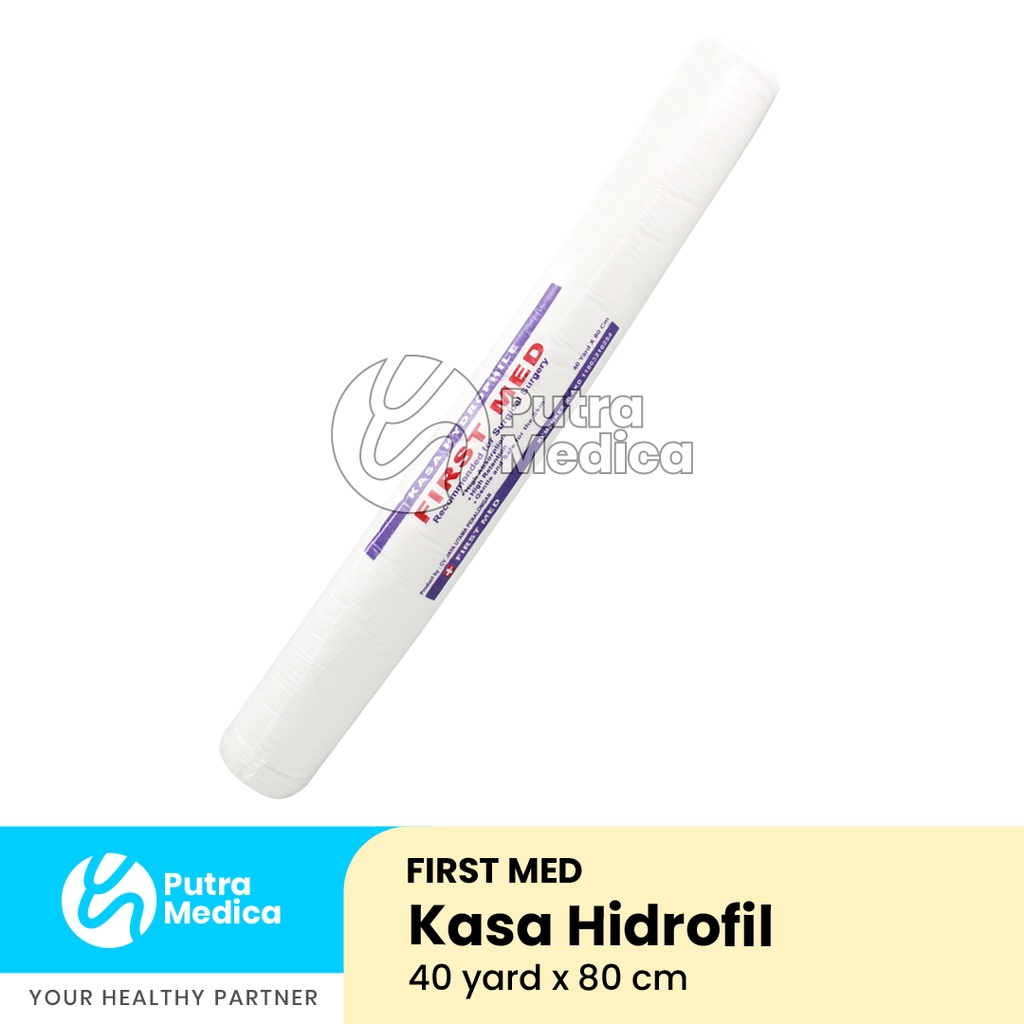 First Med Kasa Pembalut Hidrofil Gaas 40 yards x 80cm - 1 Roll / Kain Kassa Perban