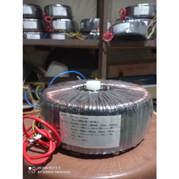 trafo toroid donat 20A CT 65V