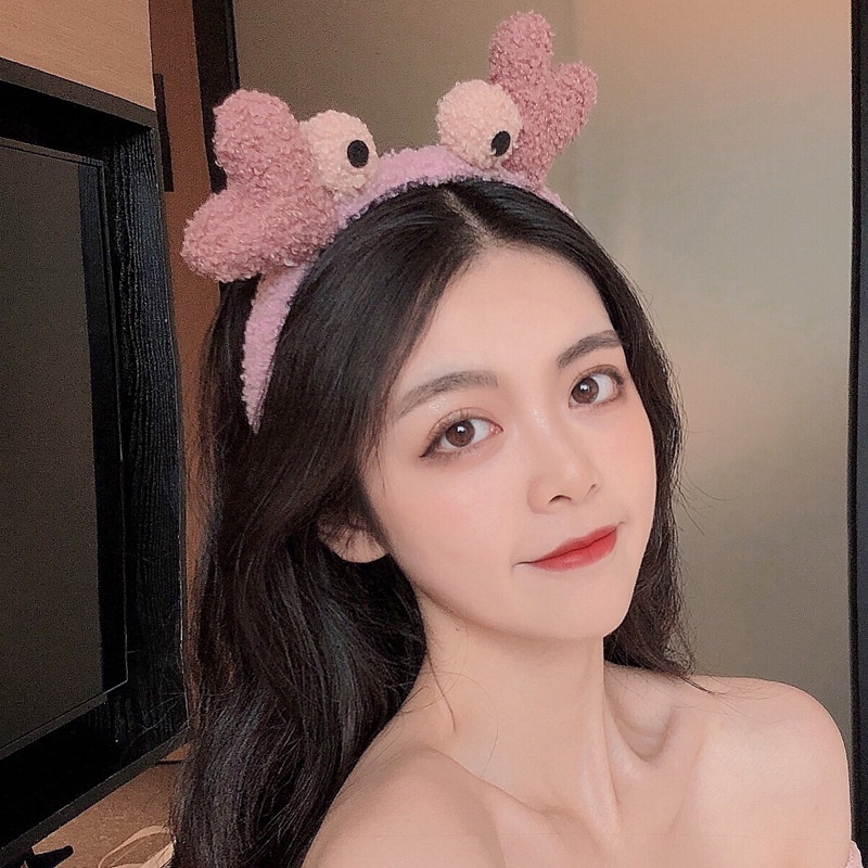 Bando Mencuci Wajah Rambut Lingkaran Rambut Wanita Bundel Gaya Ledakan Korea Net Merah Rusa Lucu Panda Bunga Rambut Band Lubang Rambut Non-Slip Kepala Hoop Jepit Rambut