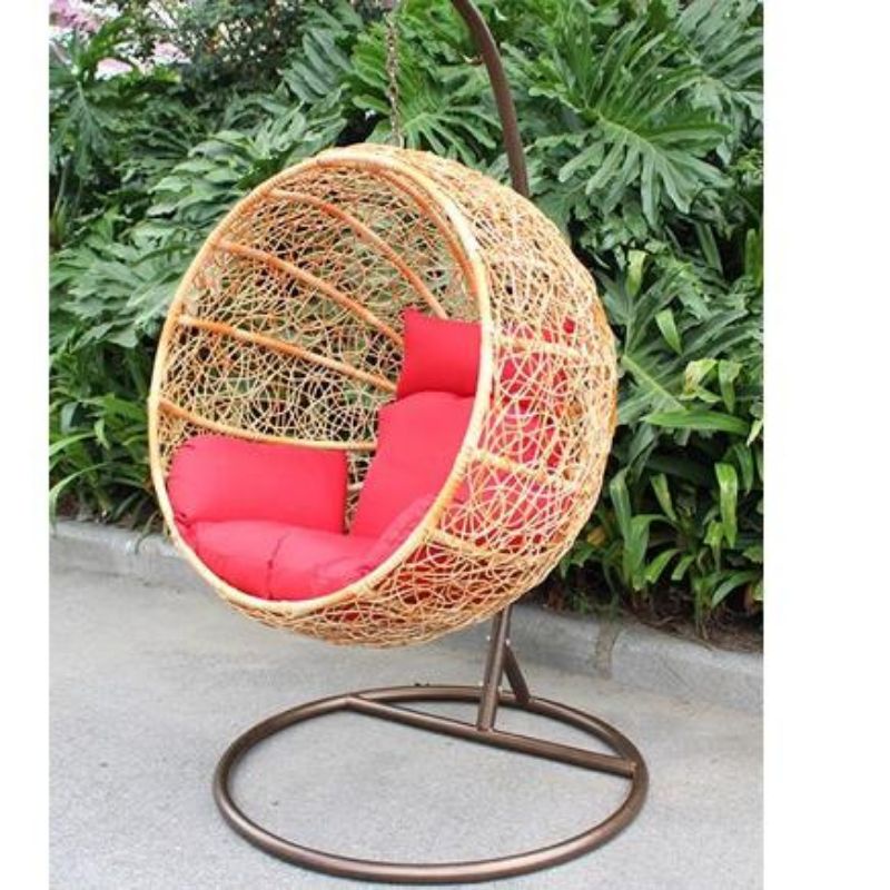 Ayunan Gantung Rotan Sintetis Bulat Bundar Brekele Kursi Ayunan Termurah Terlaris Ayunan Teras Taman