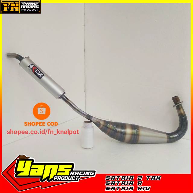 Knalpot Satria R Satria Hiu Satria 2tak KDX plat karat