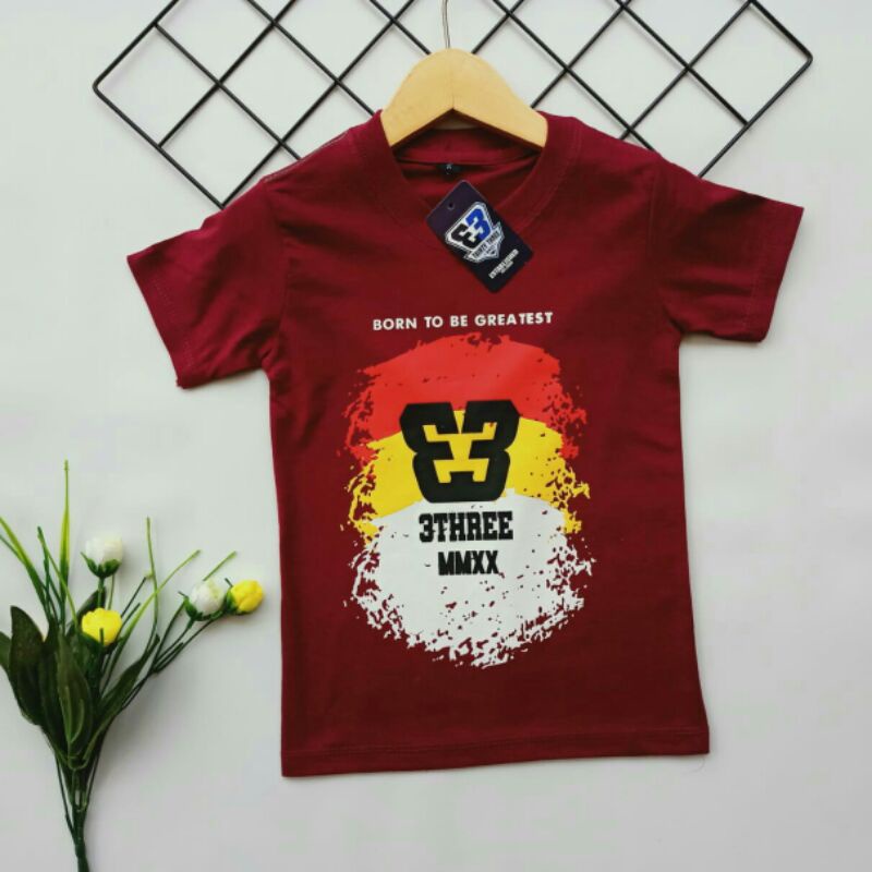 Kaos Distro Anak Laki-laki, Maroon