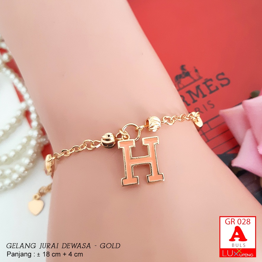 GR 028 Gelang Tangan Dewasa Gelang Jurai Wanita Perhiasan Emas Imitasi Lapis Emas 18K Gelang Rantai Botoran Aksesoris Gelang Wanita Bracelet Gold Gelang Xuping Awet Tidak Mudah Luntur Luxx Xuping