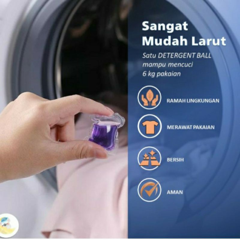 LAUNDRY GEL BALL DETERGENT LIQUID / DETERJEN BAJU ANTI SEPTIK