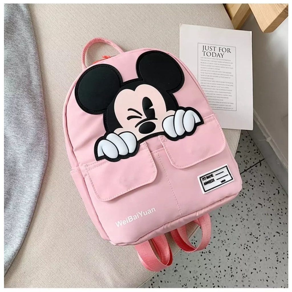 ST_Ransel Anak Sekolah Paud TK Sd Ransel Motif Micky Intip Karakter