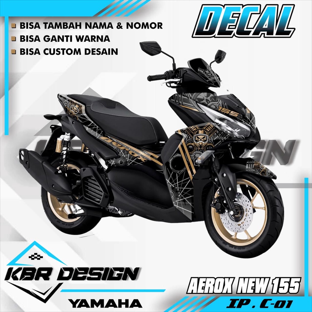 (COD) STICKER DECAL MOTOR AEROX NEW 155 - STICKER DECAL AEROX NEW 155.01