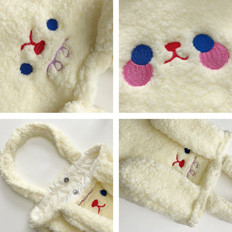 TB-56 tas bahu wanita bulu boneka winter musim dingin import jepang korea rabbit kampus sekolah