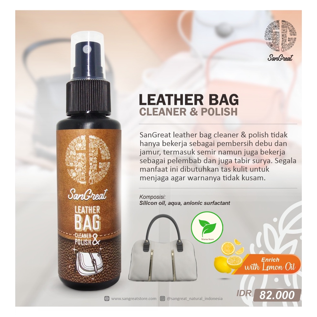 Pembersih Tas kulit dan Pengkilap Tas Kulit Natural