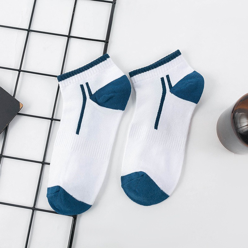 Kaos Kaki Ankle Pendek Lucu Tebal 1kg muat 86pcs Motif Brown Import Lembut GANNISE KK0002-KK0011 WHITEBLUE