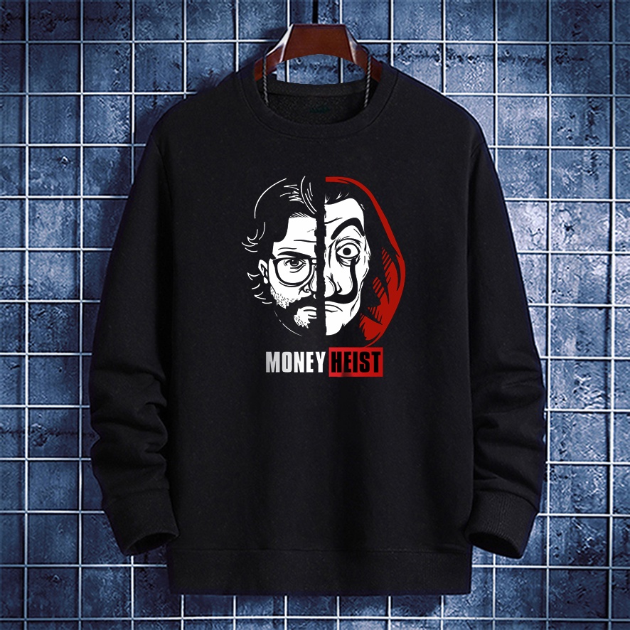 Sweater oblong pria MONEY HEIST Sweter cowok distro murah