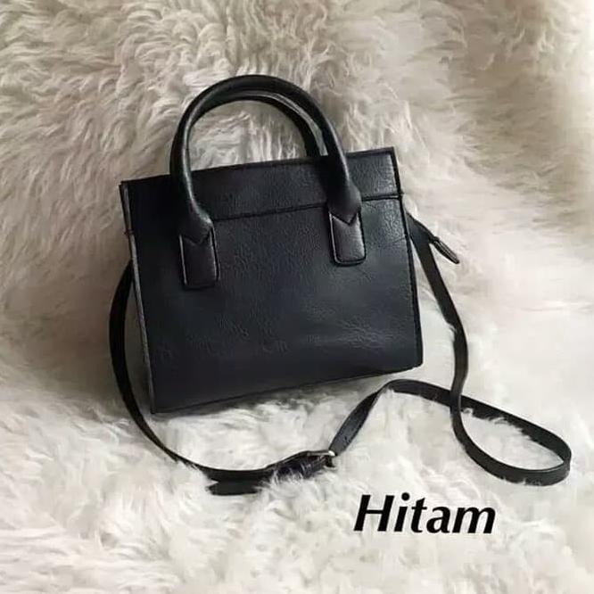 1K4Q Tas Wanita Tas Branded Stradivarius Handbag / Stradi Sling Bag Strada - Hitam Sgqx