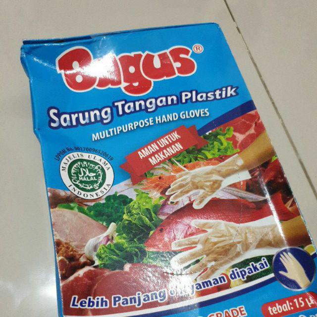 bagus Sarung Tangan Plastik 15 Milli Mikron.. (isi 100pc)