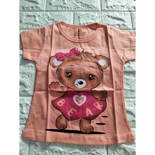 baju kaos anak perempuan / baju kaos1-6 tahun