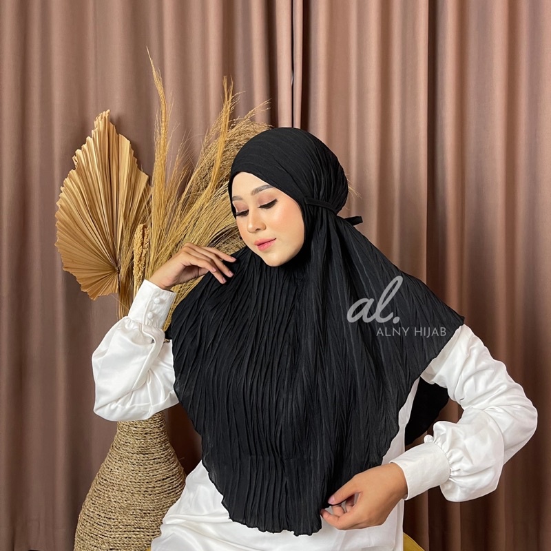 Alny Hijab - Bergo Maryam Diamond Plisket Padi Full Instant Premium