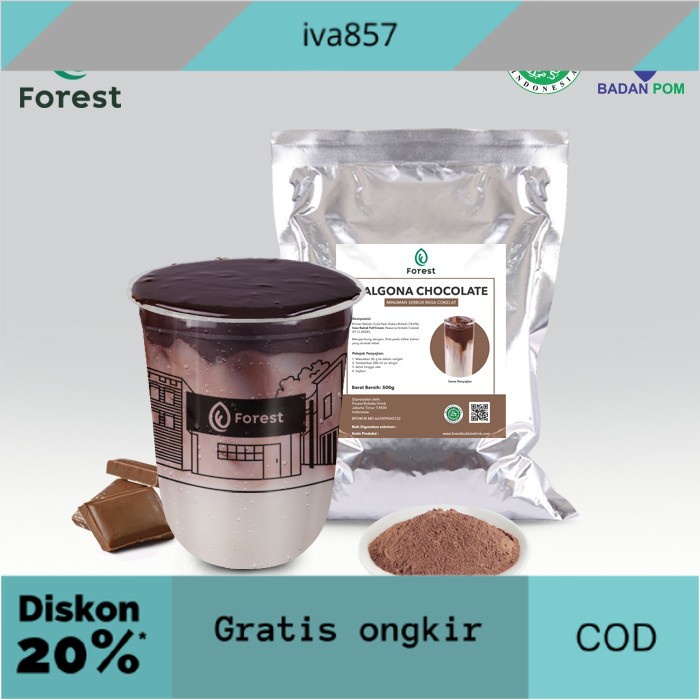 

PROMO Bubuk Premium DALGONA CHOCOLATE Powder 500g - Forest Bubble Drink - POWDR+BUBLEWRAP GRATIS ONGKIR
