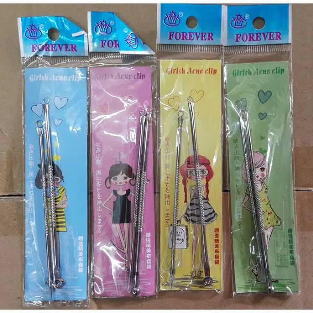 Alat Pencetan Jerawat Komedo / Pinset Jerawat Komedo Isi 2 Pcs Import / TS-114