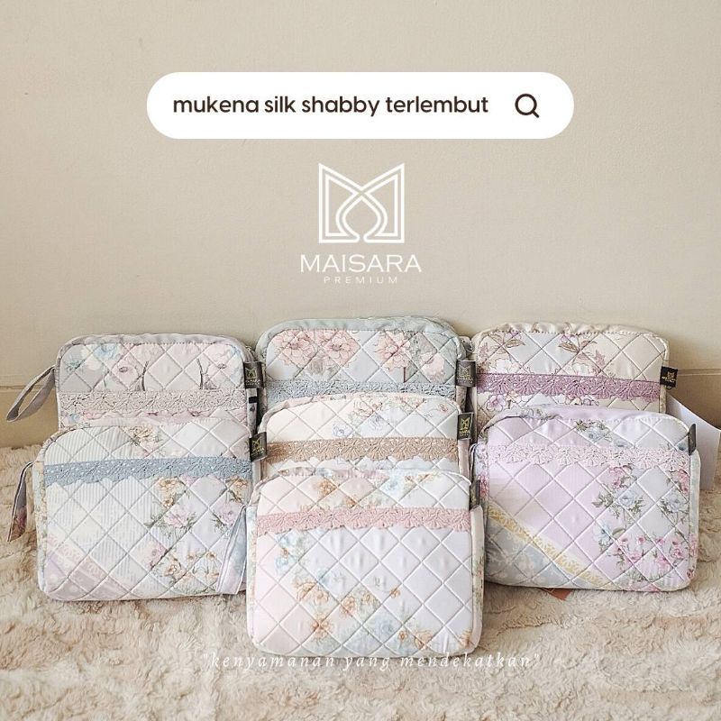 READY STOCK MUKENA SILK SHABBY ROYALE PREMIUM | SILK SHABBY MAISARA PREMIUM JUMBO