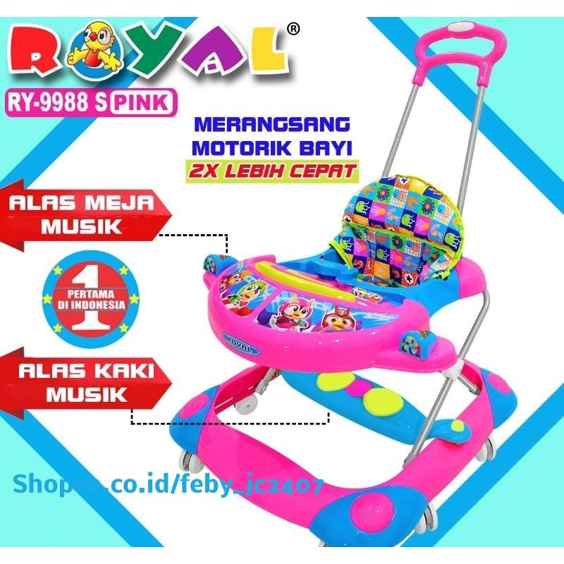 Gosend Semarang Baby Walker Apolo Apollo Alat Bantu Jalan Bayi  Royal 9988 S Ada Musik Di Alas Kaki